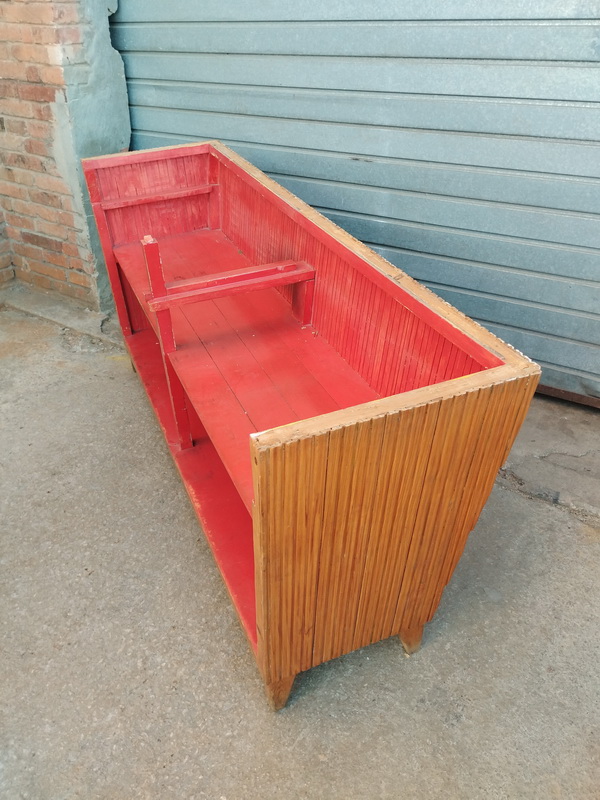 mostrador comercio madera 84x185x54.5 1u